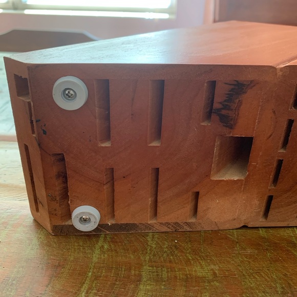 Zwilling JA Henckels Knife Block 18 Slot Wooden Holder Only Steak Chef used - Picture 8 of 10